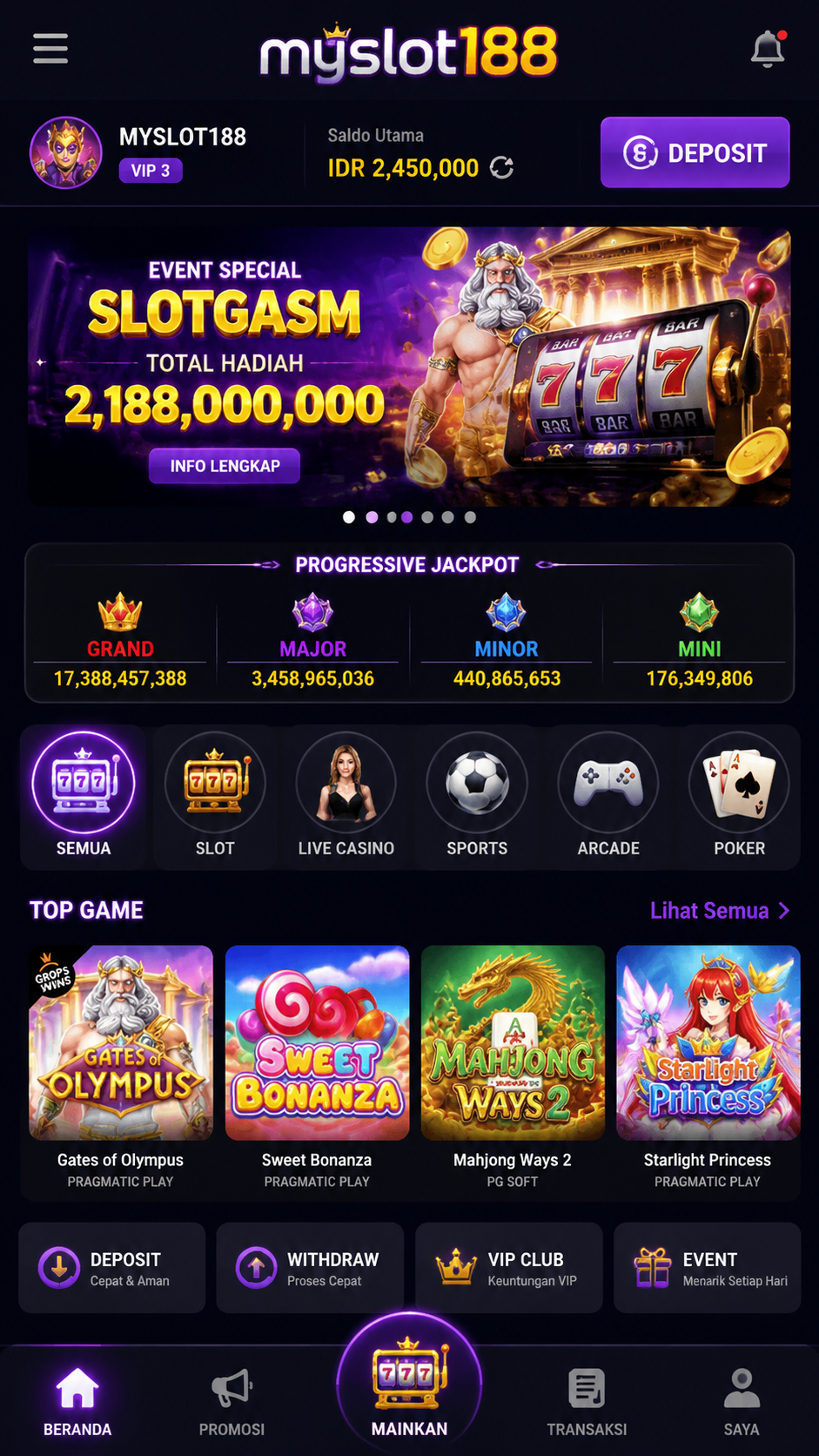 Screenshot 1 myslot188